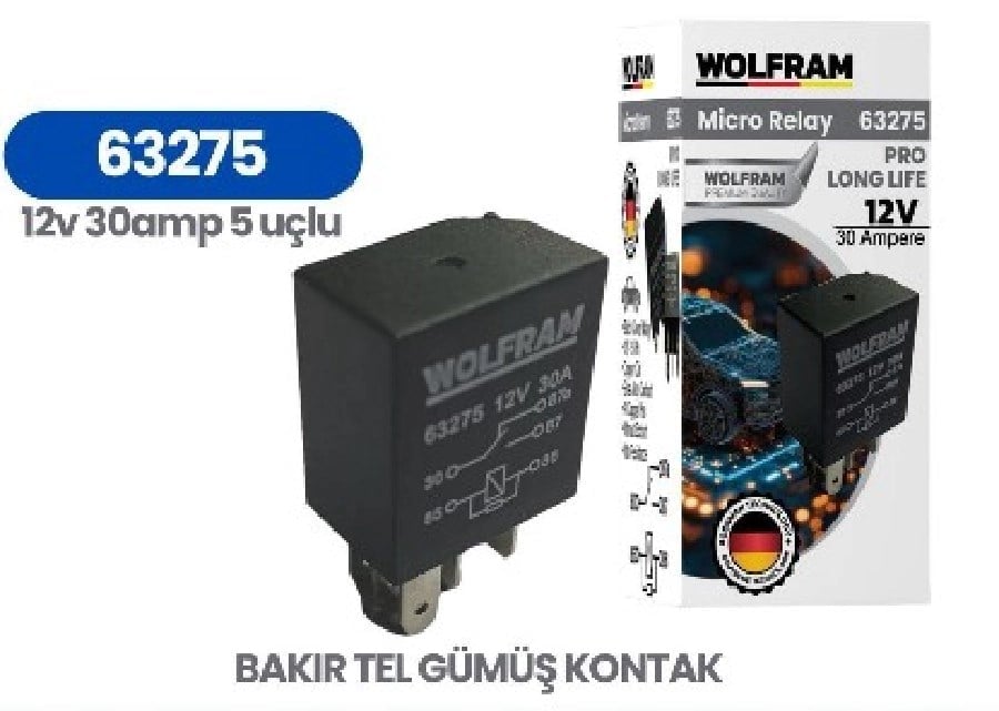 Role Cift Platinli Siyah 5 Uclu Mikro Yeni Model Pro  12V 30A