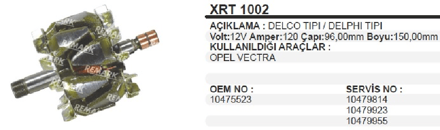 Rotor  Delco Tipi 12V >OPEL Vectra