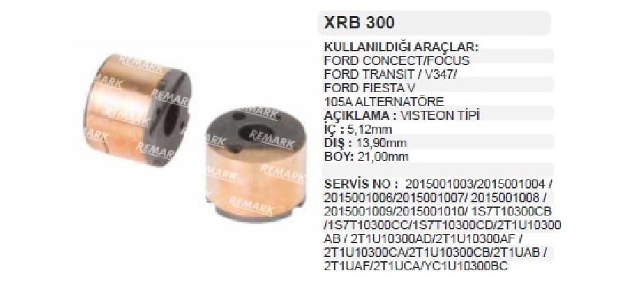 ROTOR BAKIRI  (TK) VISTEON CONNECT/TRANSIT V347 /FIESTA IC DELIK:512 DIS CAP:139 BOY:21mm