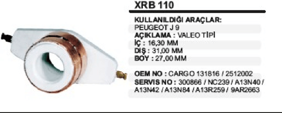 ROTOR BAKIRI VALEO TIP PEJO J9 IC DELIK:17mm DIS CAP:31mm BOY:27mm
