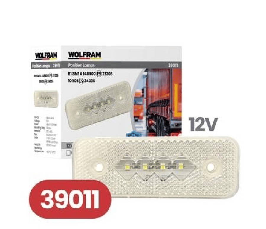 SIDE MARKER BEYAZ  E BELGELI  12V E2W E9