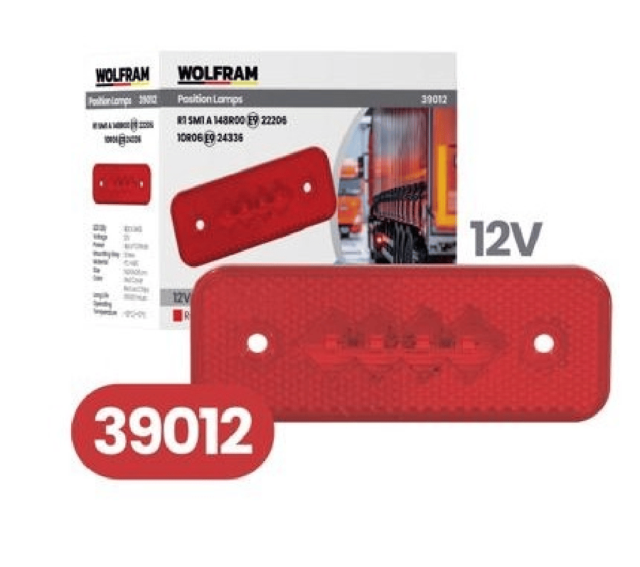 SIDE MARKER KIRMIZI  E BELGELI  12V E2W E9
