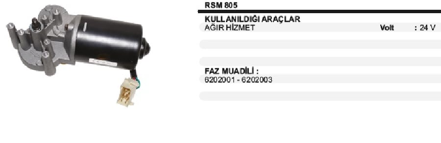 SILGI MOTORU AGIR HIZMET TERMIKLI 24V>IVECO / 50NC