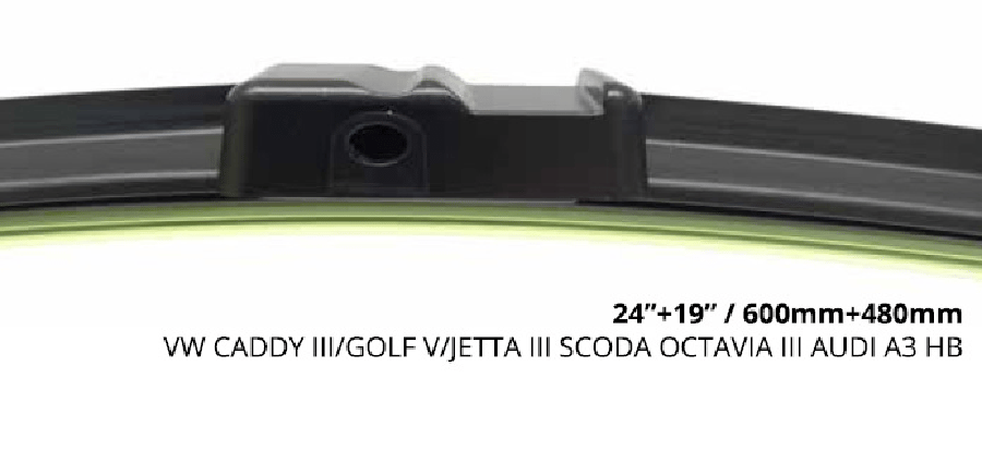SILGI PALETI (2AD) 600 & 480mm MUZ2 >  CADDY (20042010)  GOLF V HB (20032005)  JETTA V (20052006)  TOURAN (2006)  AUDI: A3 HB (20032004) SKODA: OCTAVIA II HB/SW (2004>)        [BOSCH TIP ADAPTOR]  90251