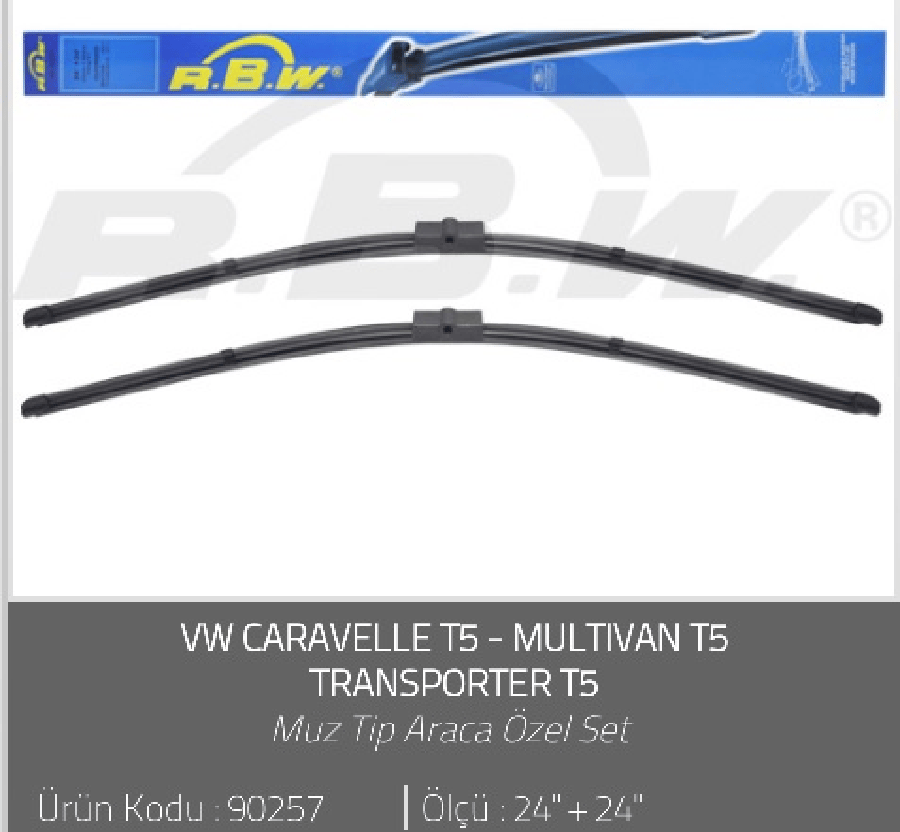 SILGI PALETI (2AD) 600 & 600mm MUZ2 > VW MULTIVAN T5 (2003>)TRANSPORTER (2003>