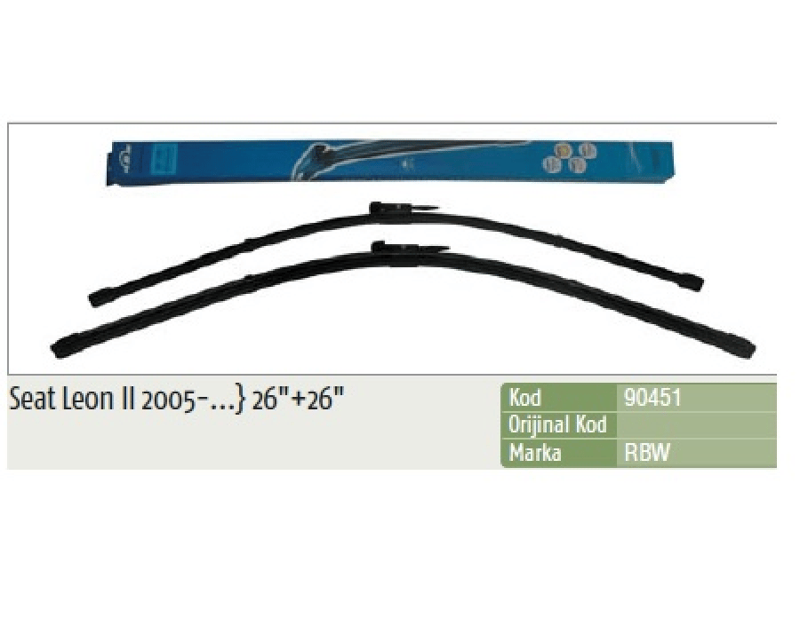 SILGI PALETI (2AD) 650 & 650mm MUZ2 >  SEAT: ALTEA (2004>)  ALTEA XL (2004>)  LEON (2005>) TOLEDO (2005>)