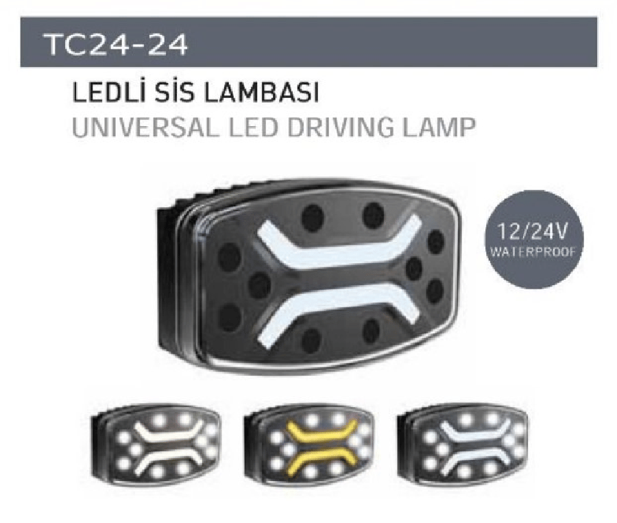 SIS LAMBASI LED 12V24V KARE PARANTEZ SU GECIRMEZ DEMMON TIP