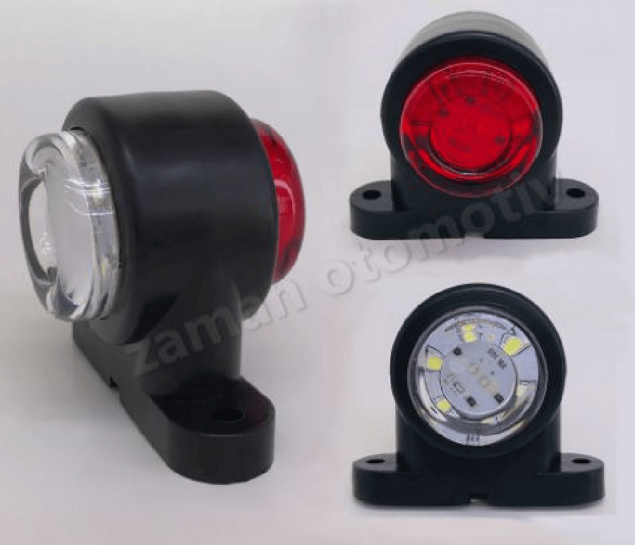 TAKOZ LAMBA MINI 6 LEDLI BUYUK TIP KIRMIZIBEYAZ 12V24V