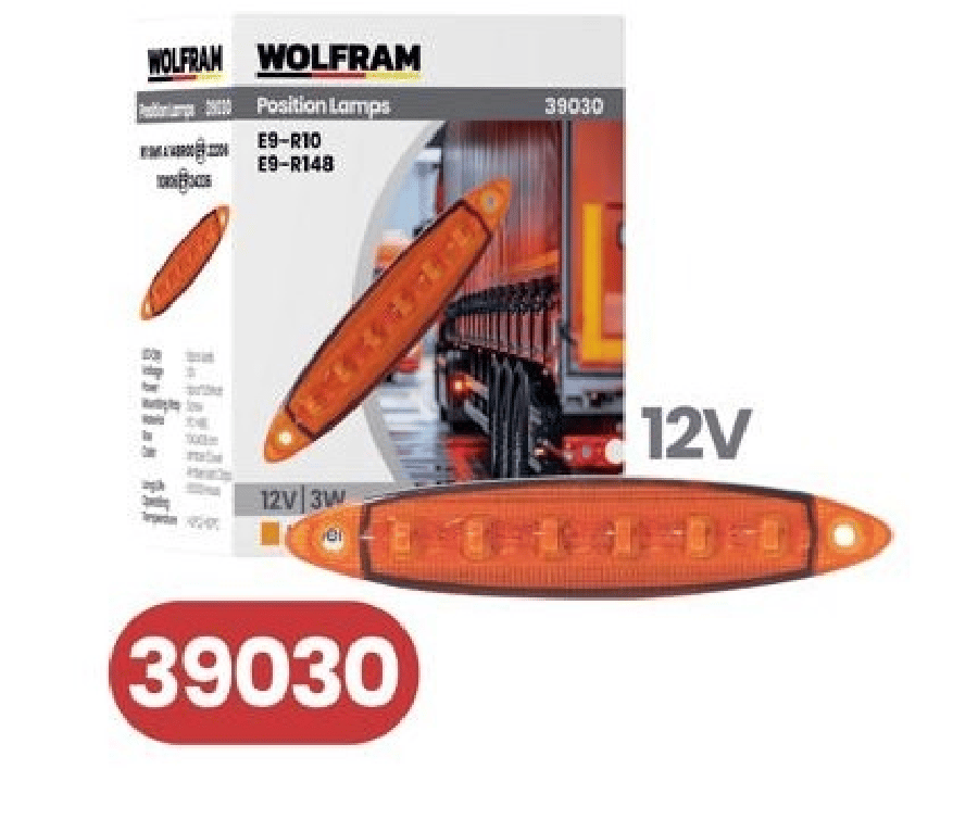 YAN POZISYON LAMBA 6 LED SARI E BELGELI 12V E2W E9