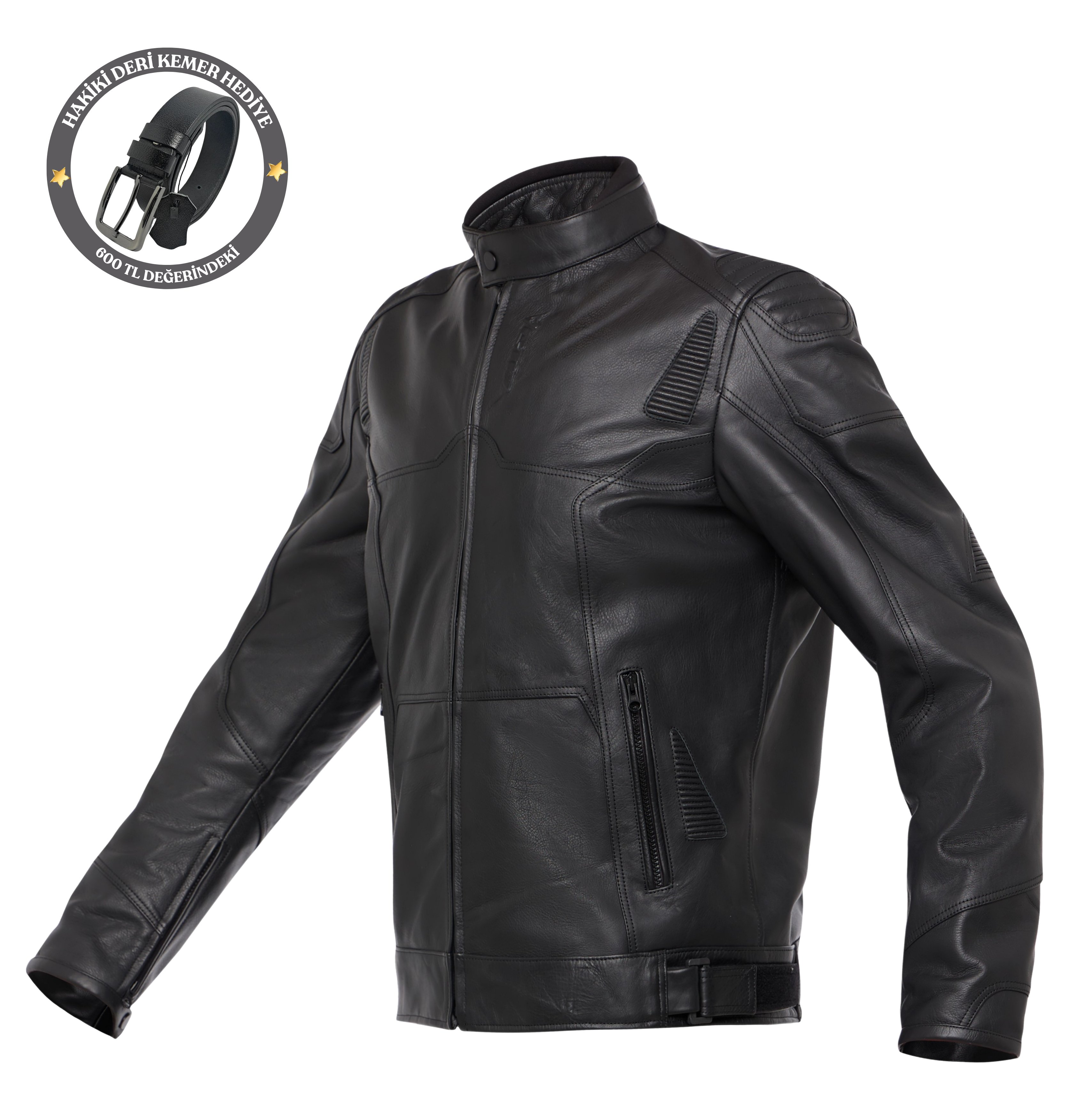 CM7 ARNOLD DERİ MOTOSİKLET MONTU CEKETİ
