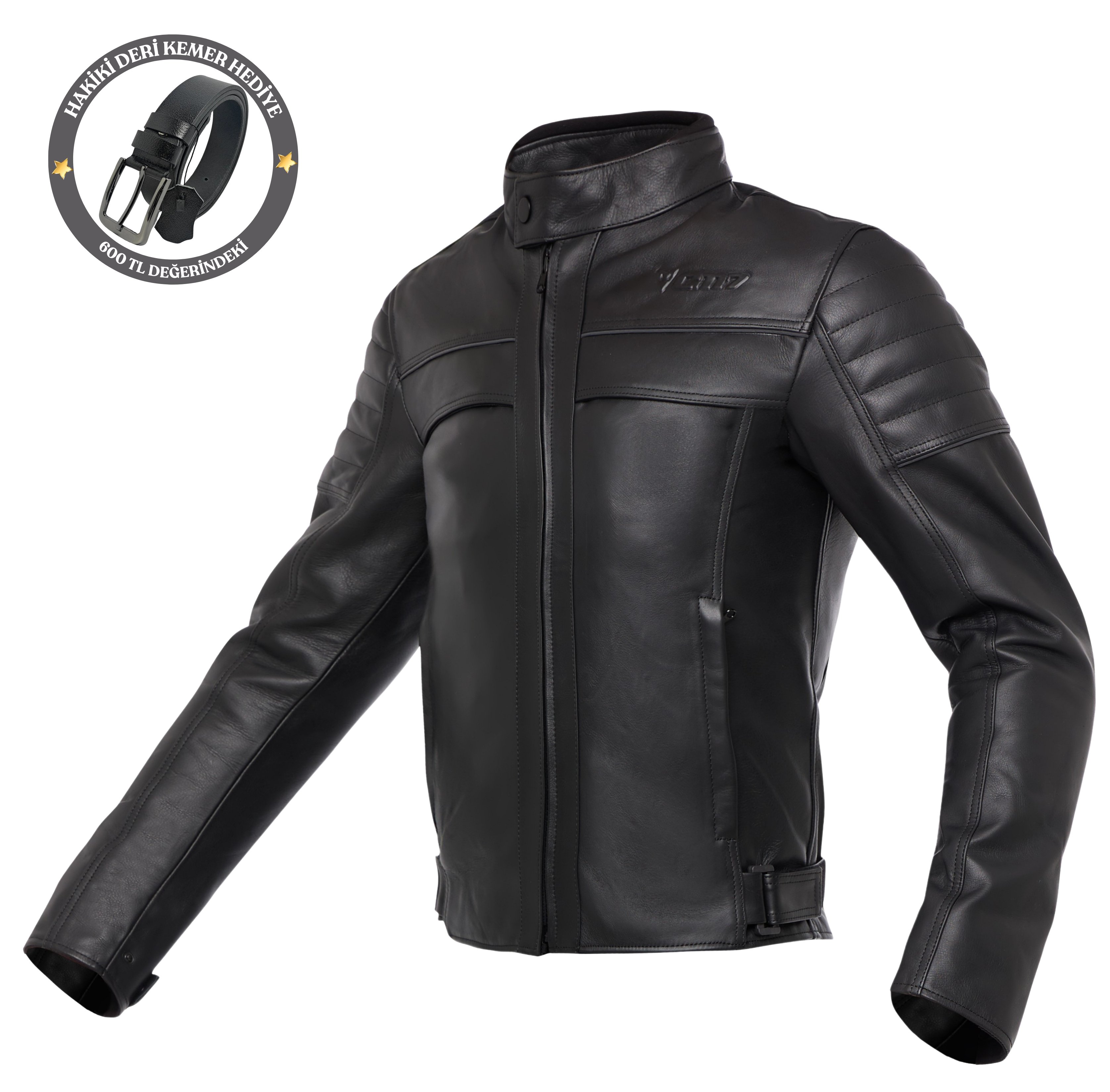 CM7 KLASİK DERİ MOTOSİKLET MONTU CEKETİ