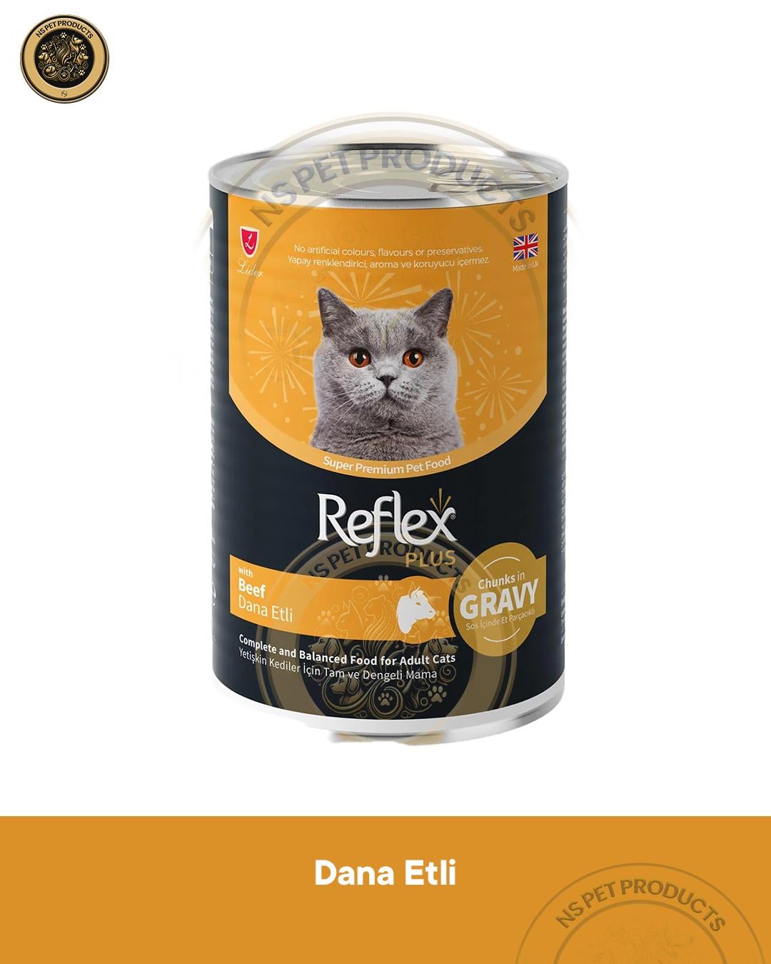  Reflex Plus Sos İçinde Et Parçacıklı Dana Etli Yetişkin Kedi Maması 400gr