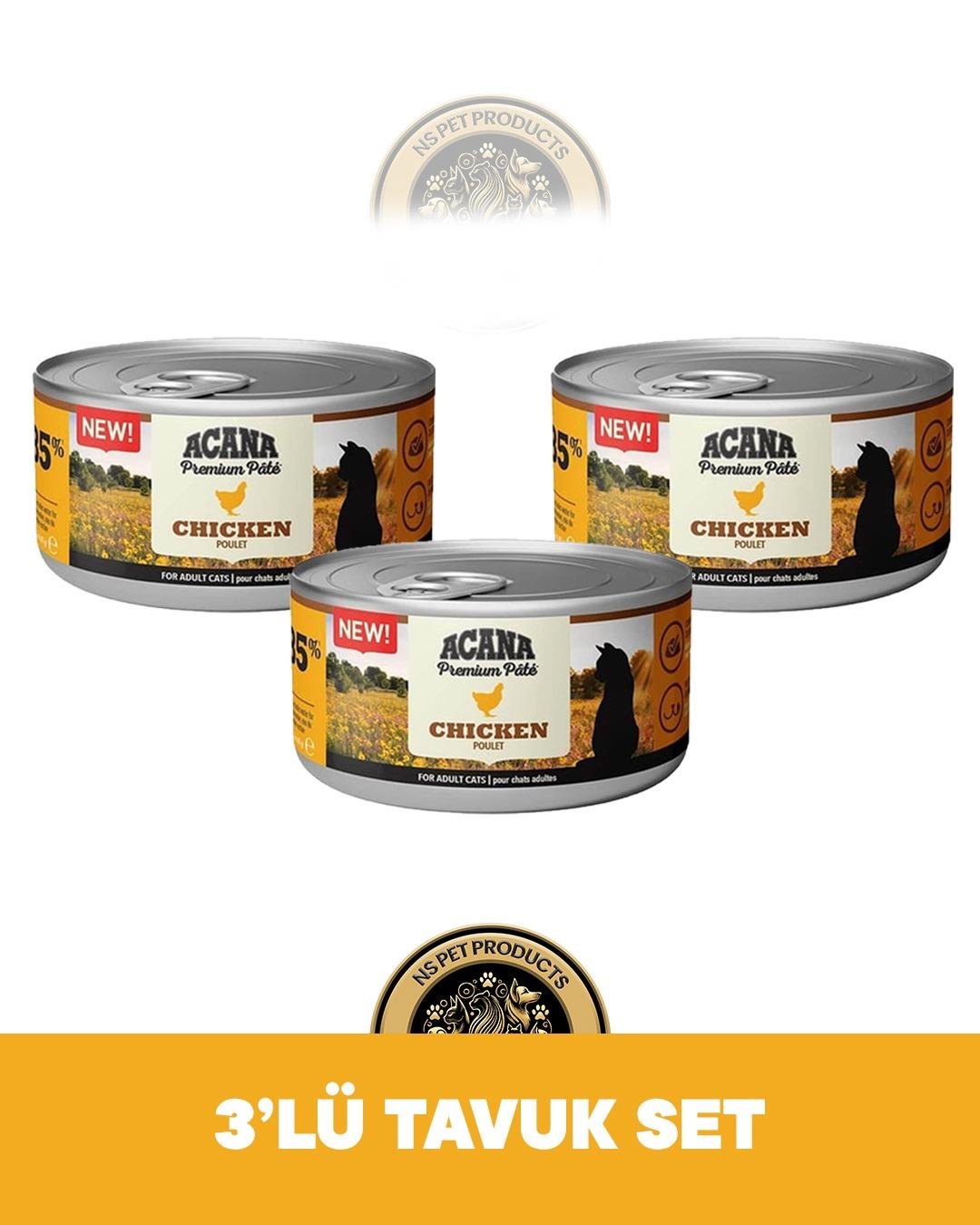 Acana Chicken Cat Canned Tavuk Set 3x85 gr