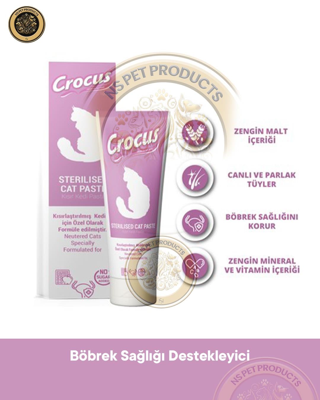 Crocus Kedi Sterilised Malt Macunu 100 Gram
