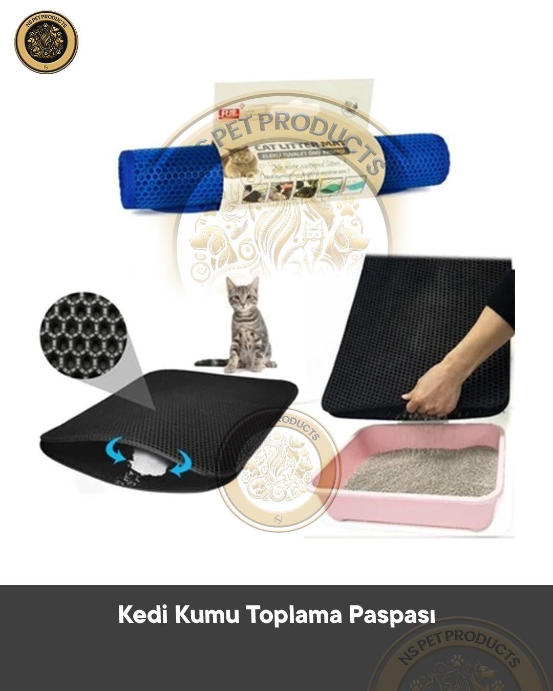 Flip Lüx Kedi Kumu Toplama Paspası 60X40CM