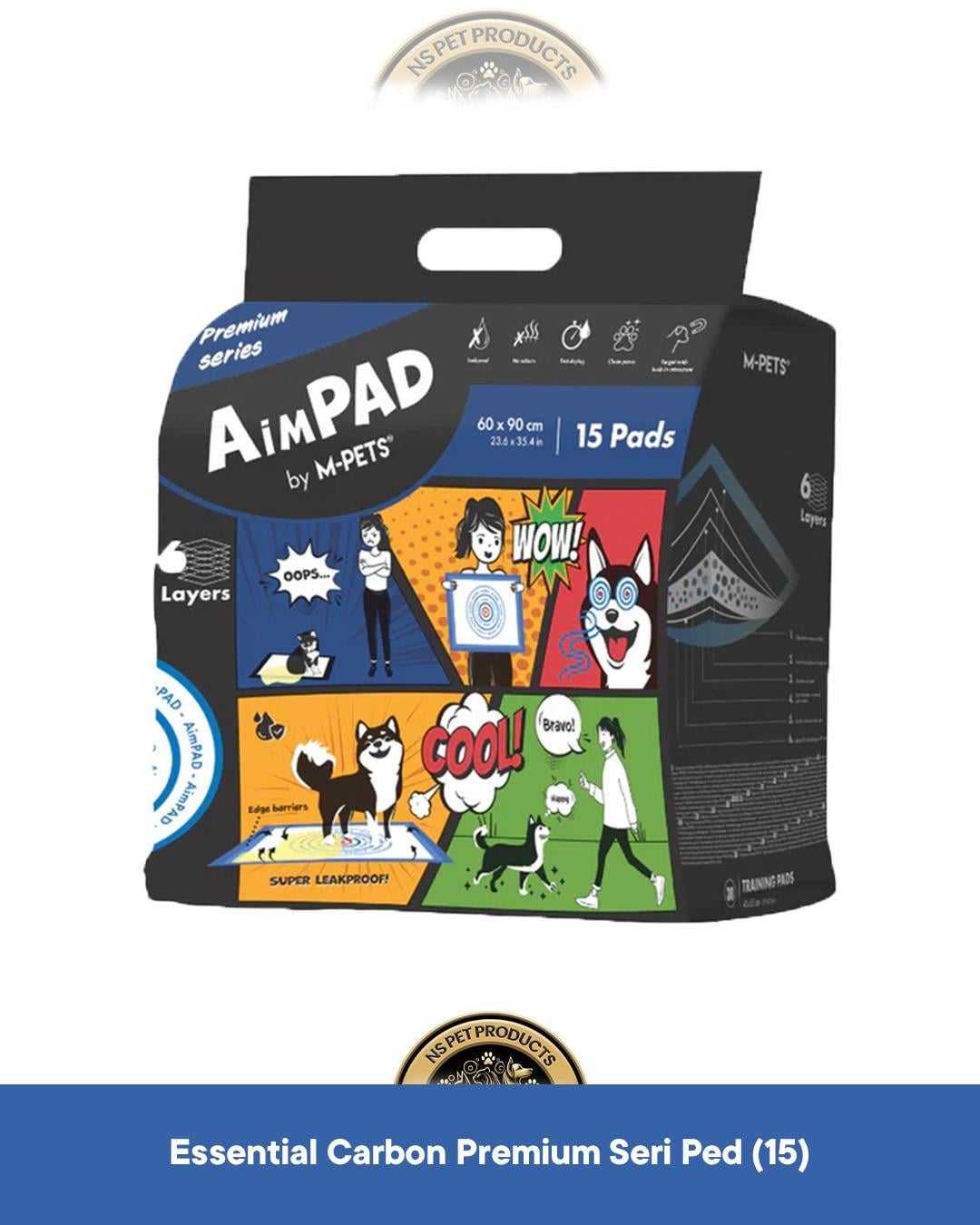 M-Pets Aimpad Çiş Eğitim Pedi 60x90 cm 15'li - Kedi ve Köpek Pedi