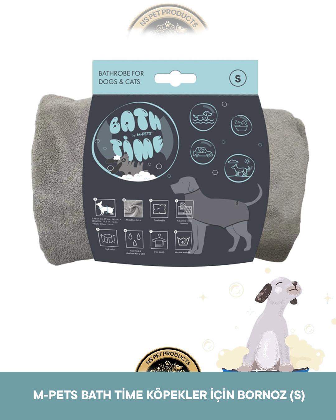 M-Pets Bath Time Köpekler İçin Bornoz Small
