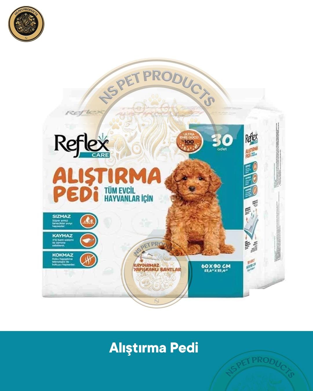 Reflex Care Reflex Care Kaydırmaz Köpek Alıştırma Pedi 60x90 Cm 30'lu