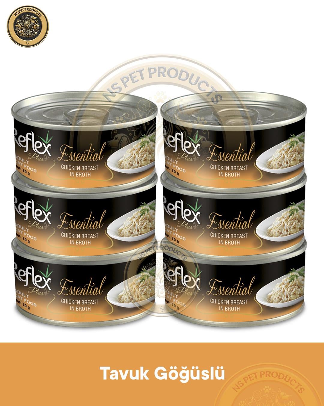 Reflex Plus Essential Kedi Tavuk Göğüslü EOE 6X70gr