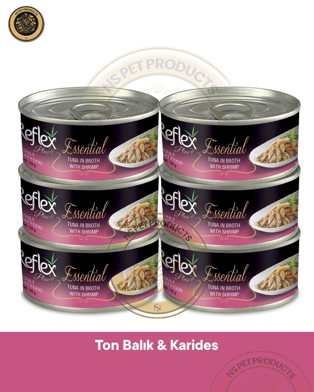 Reflex Plus Essential Kedi Ton Balıklı&Karidesli 6X70gr