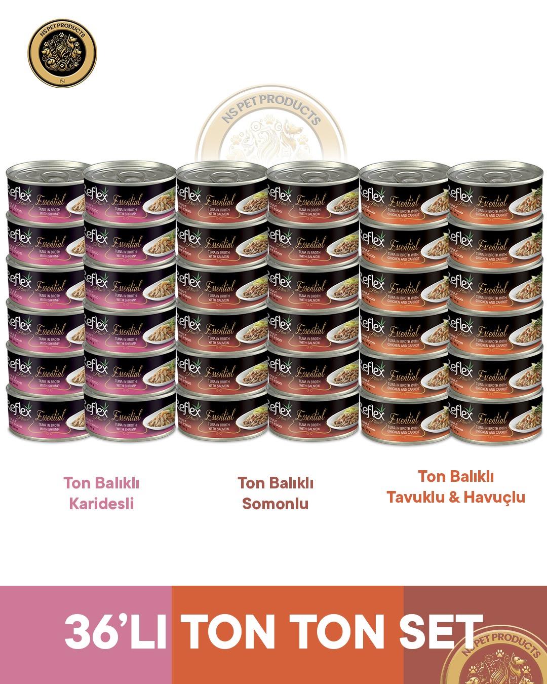 Reflex Plus Essential Ton Balıklı-Karışık Süper Set - 36x70 gr