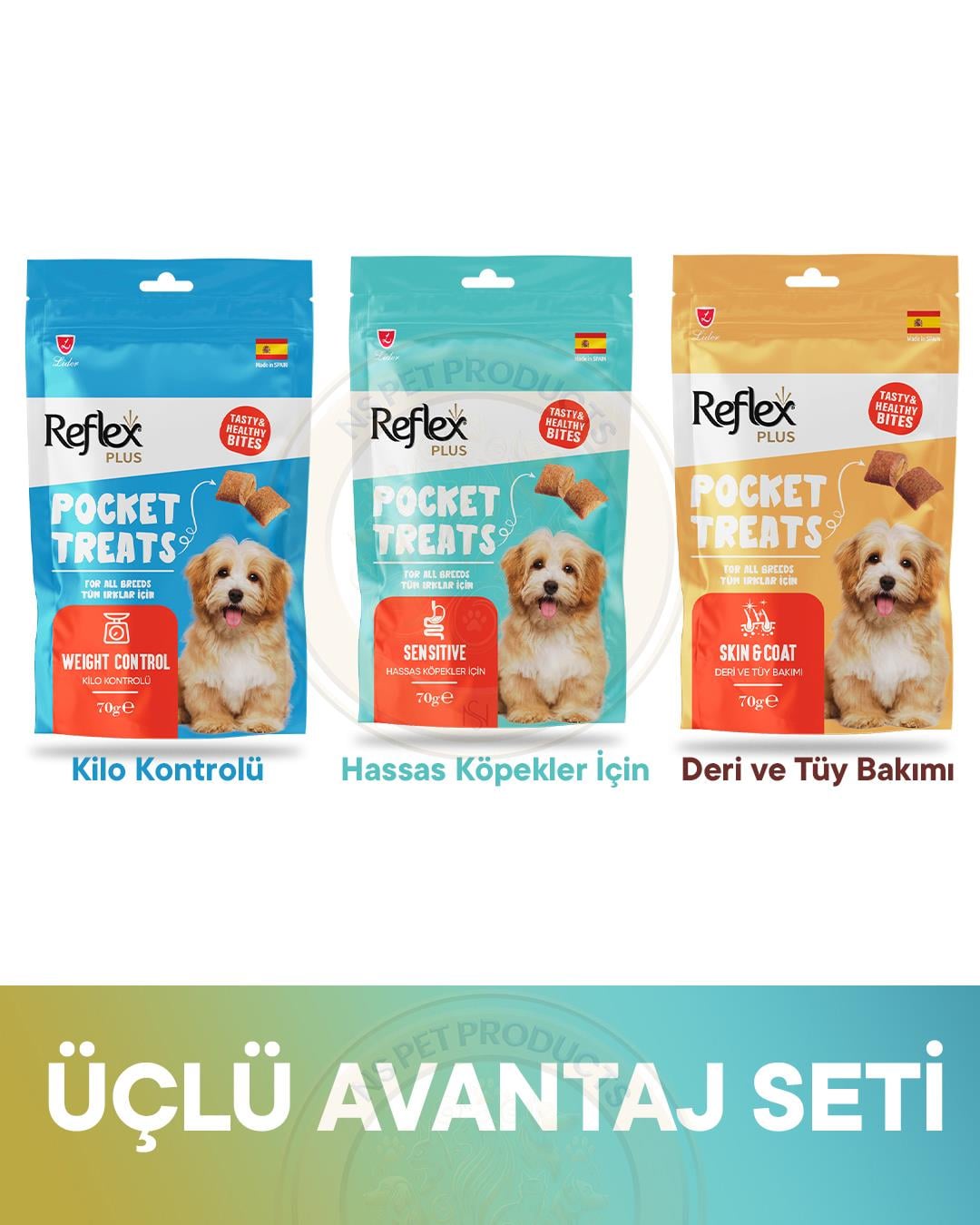 Reflex Pocket Treats 3lü Avantaj1 Köpek Ödül maması 3x70gr