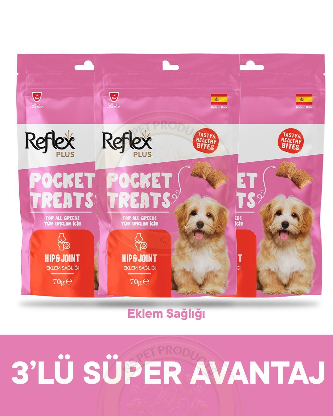 Reflex Pocket Treats HİP JOİNT Köpek Ödül Maması 3lü Fırsat 3x70gr