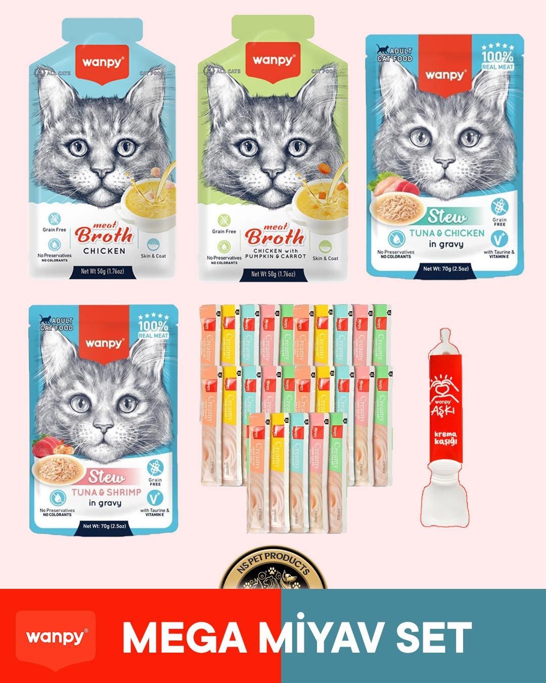 Wanpy Kedi Maması Mega Miyav Set