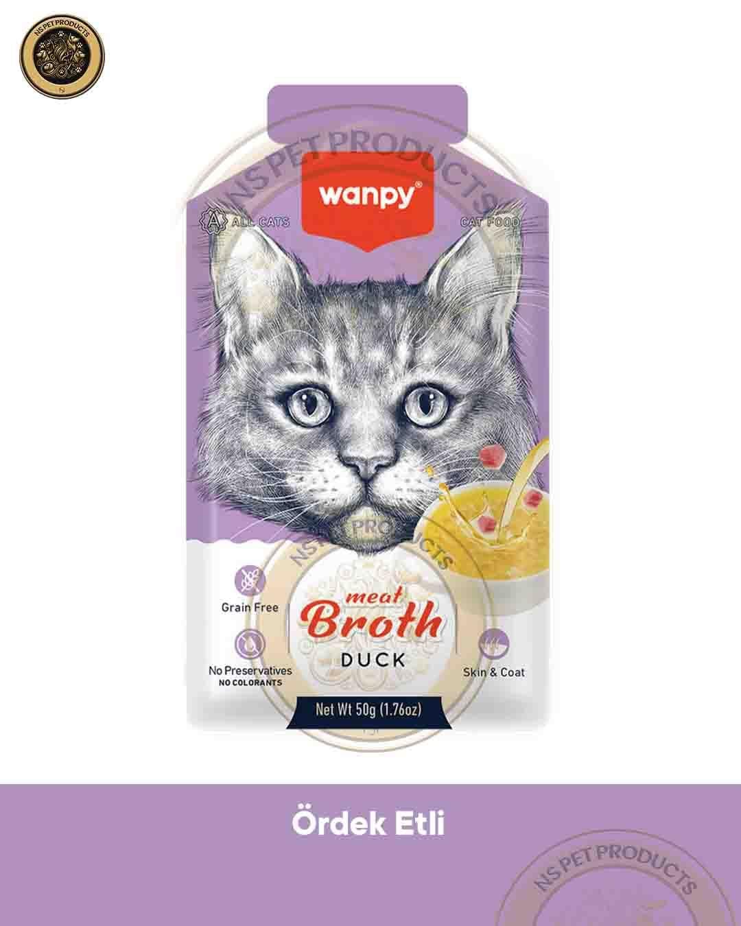Wanpy Kediler için Ördek Eti Çorbası 50g 