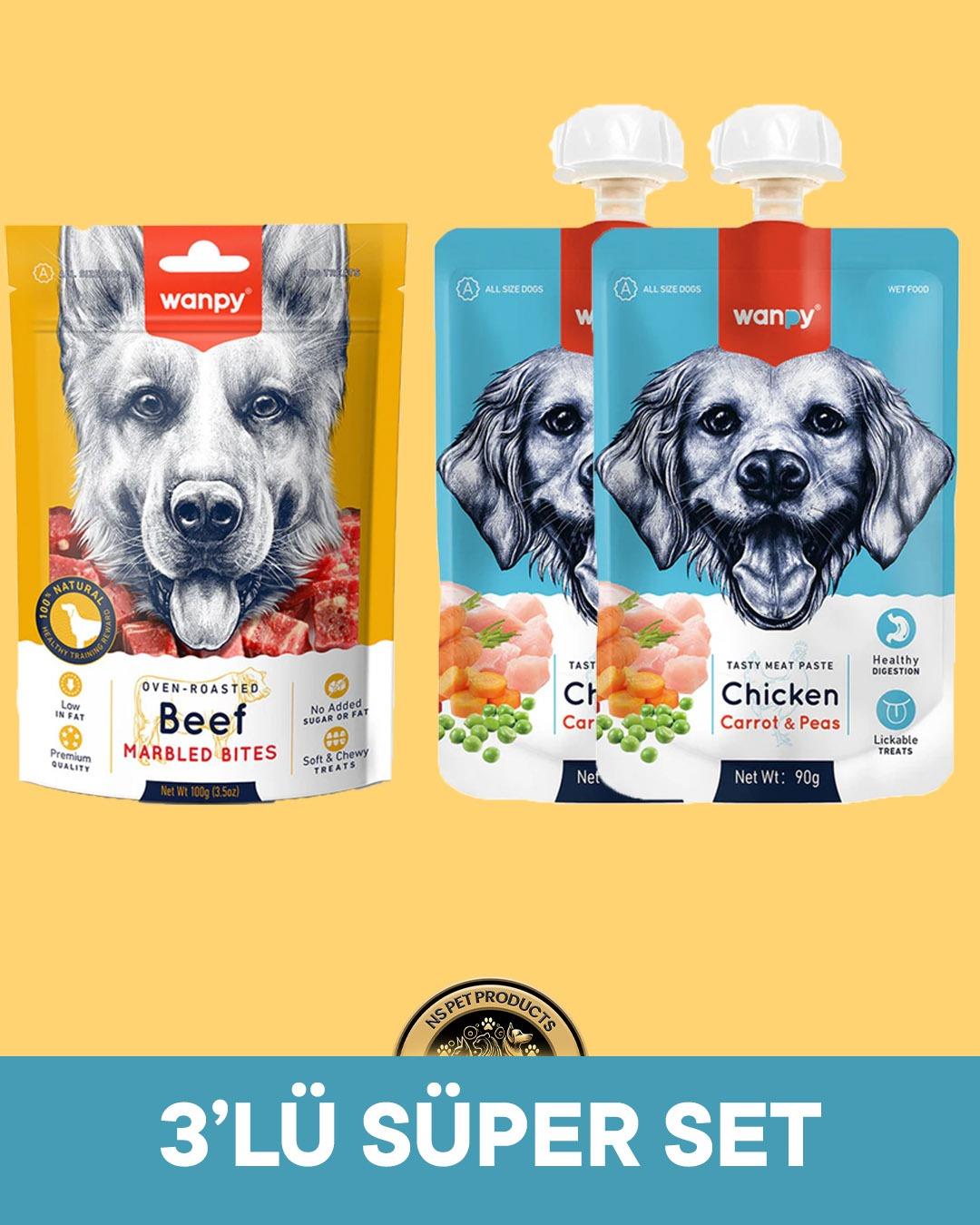Wanpy Köpek Maması 3'lü Süper Set  - 1
