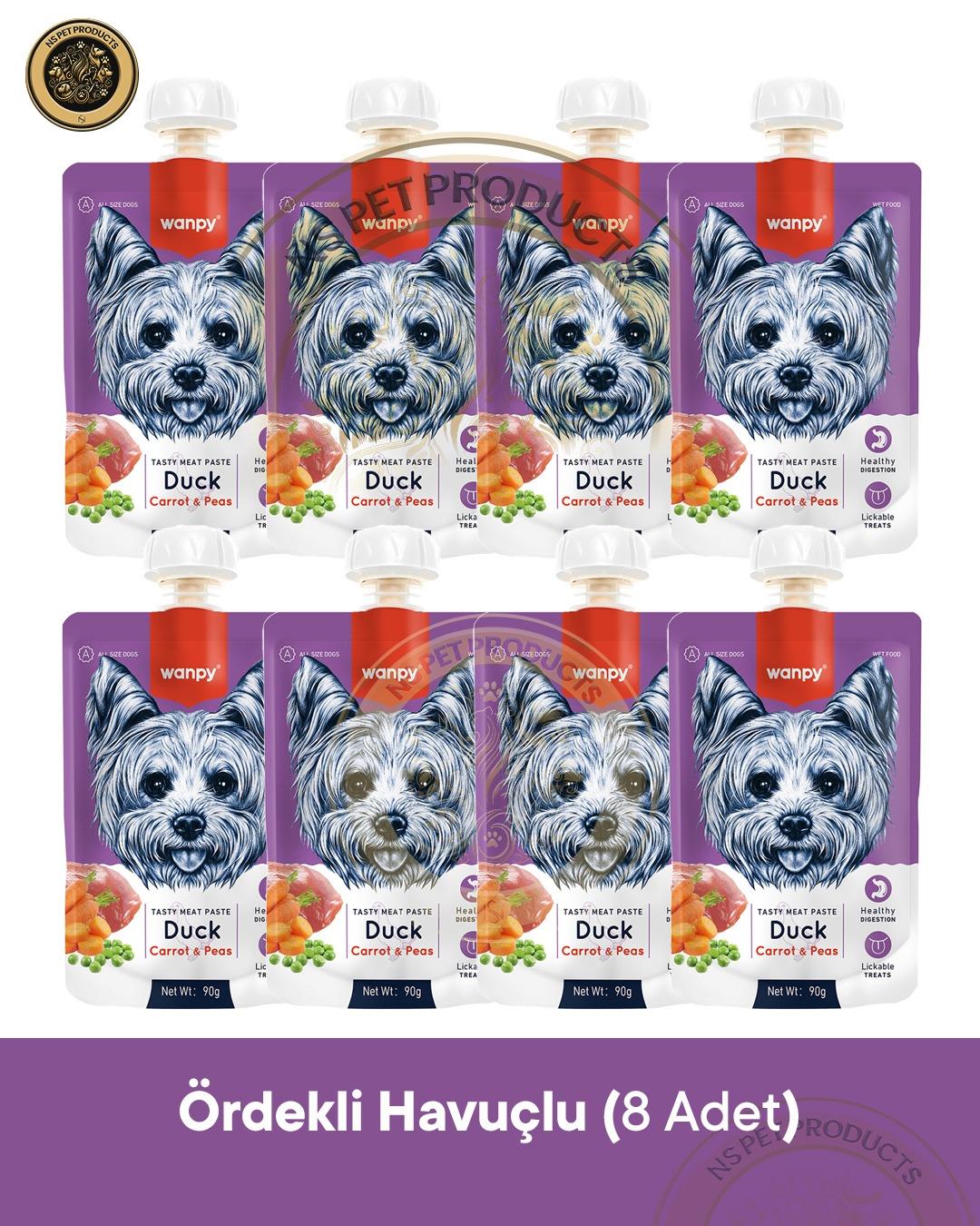 Wanpy Ördekli & Havuçlu Köpek Ödül Maması (8 Adet × 90 g)