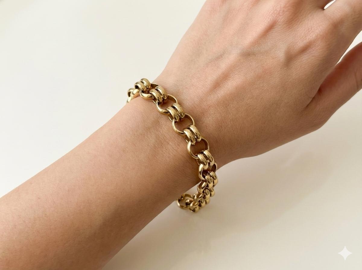 Çelik Bileklik (Gold) Blk 404