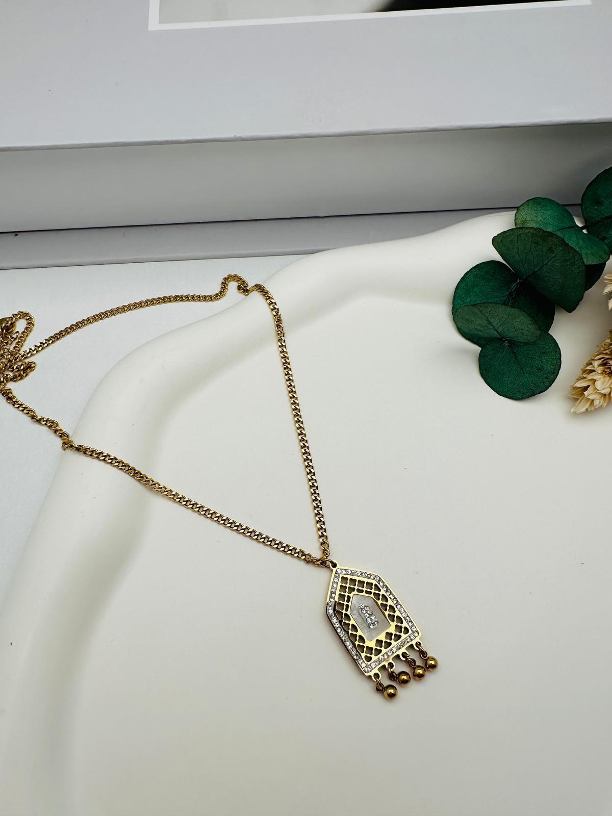 Çelik kolye (Gold) 010693