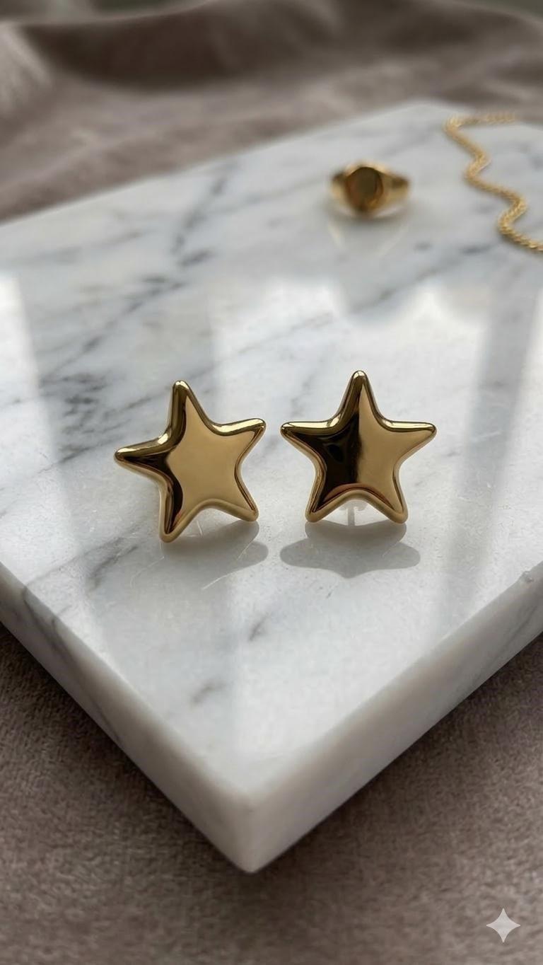Çelik Küpe (Gold) Kp607