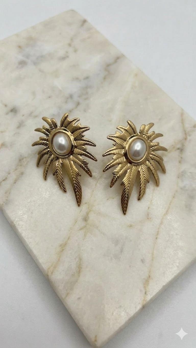 Çelik Küpe (Gold) Kp609