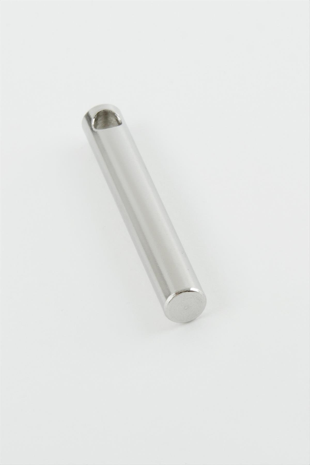 Silindir İsim Yazılabilir Çelik Kolye Ucu 0,6*3,5 cm