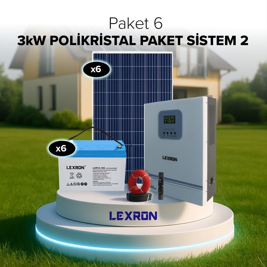 3kW Jel Akülü Solar Enerji Paketi Sistem 1 | Hazır Off-Grid GES