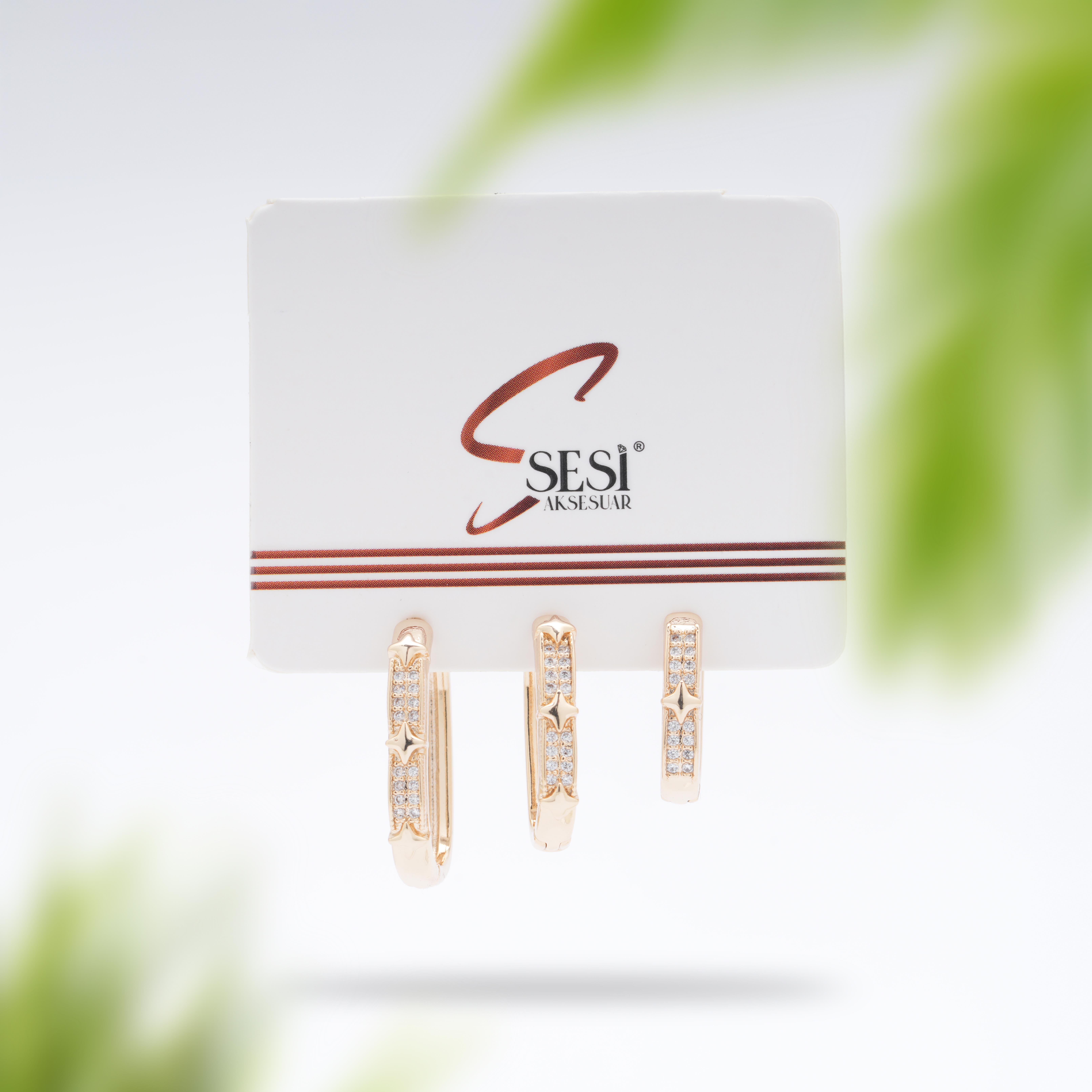 3'LÜ ÇELİK KÜPE