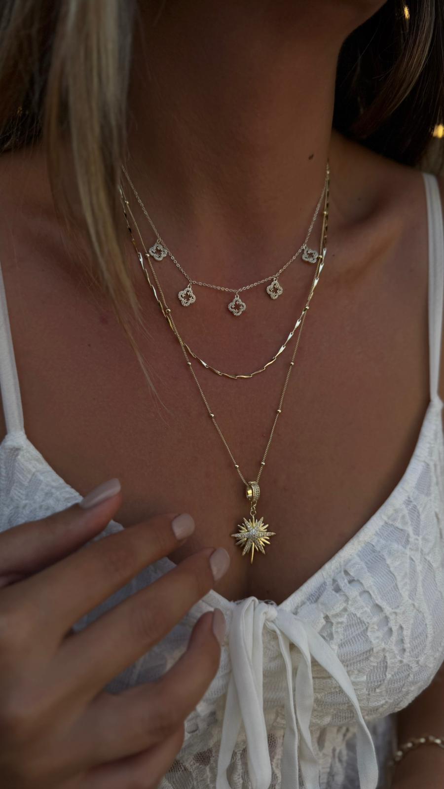 SESİ KOMBİN (ÖZEL SERİ) 3'lLÜ KOLYE VE UÇ (14K) 
