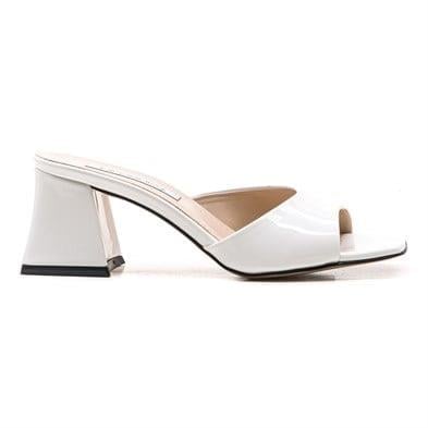 DUBLIN Beyaz Rugan Kadın Terlik