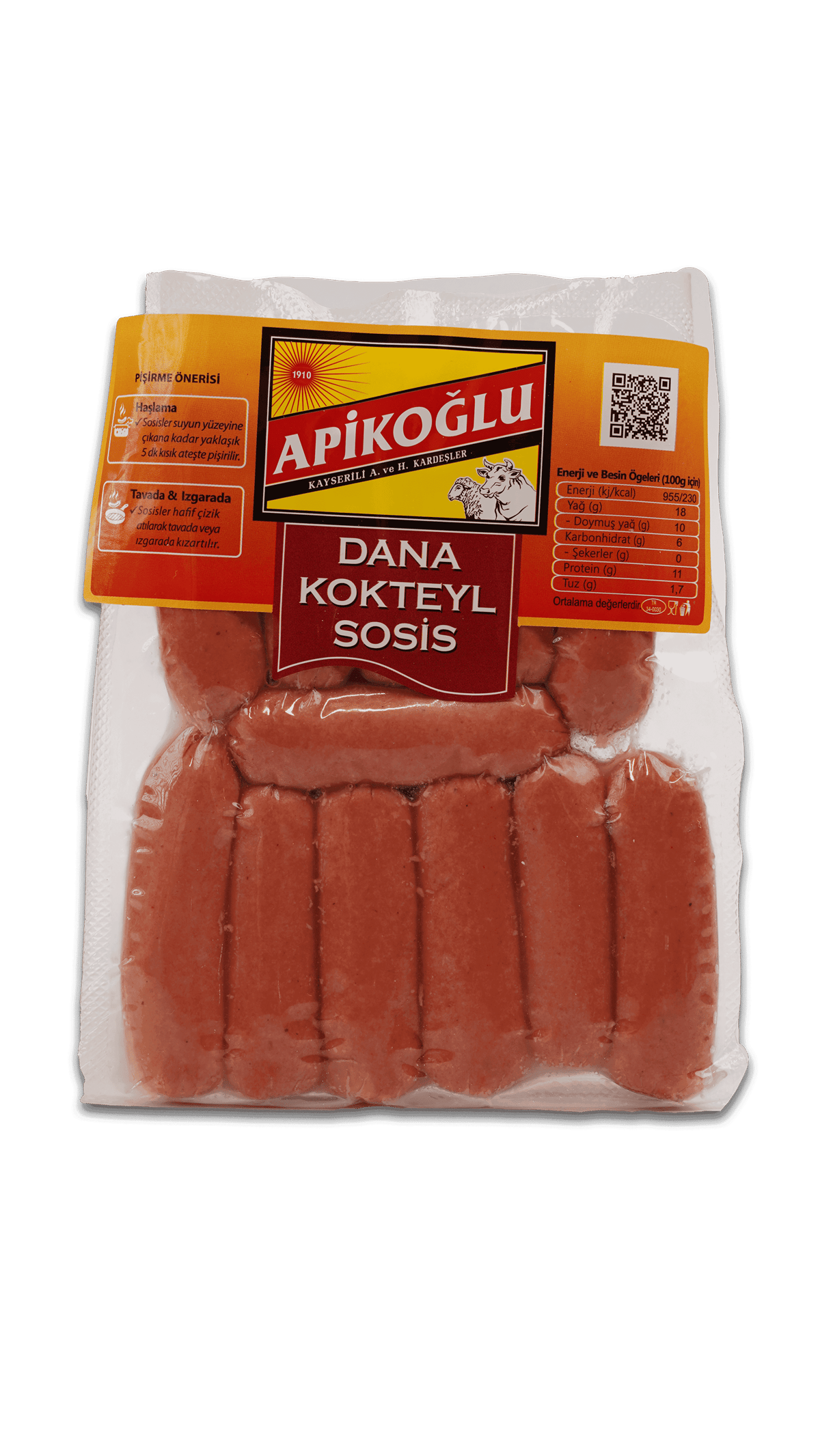 Apikoğlu Beef Cocktail Sausage 220 Gm
