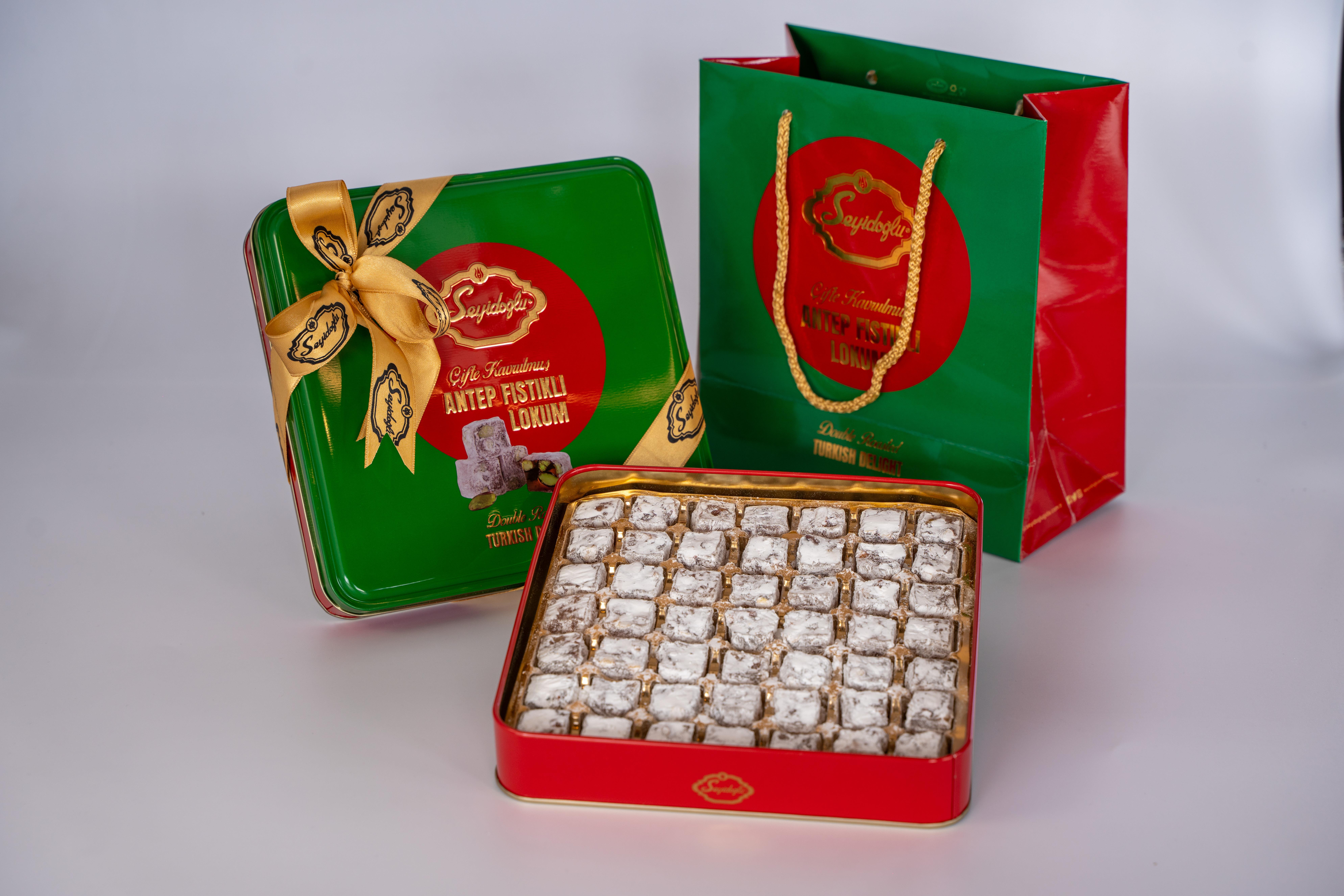 Seyidoğlu Antep Fıstıklı Lokum 400 gr Metal Kutu
