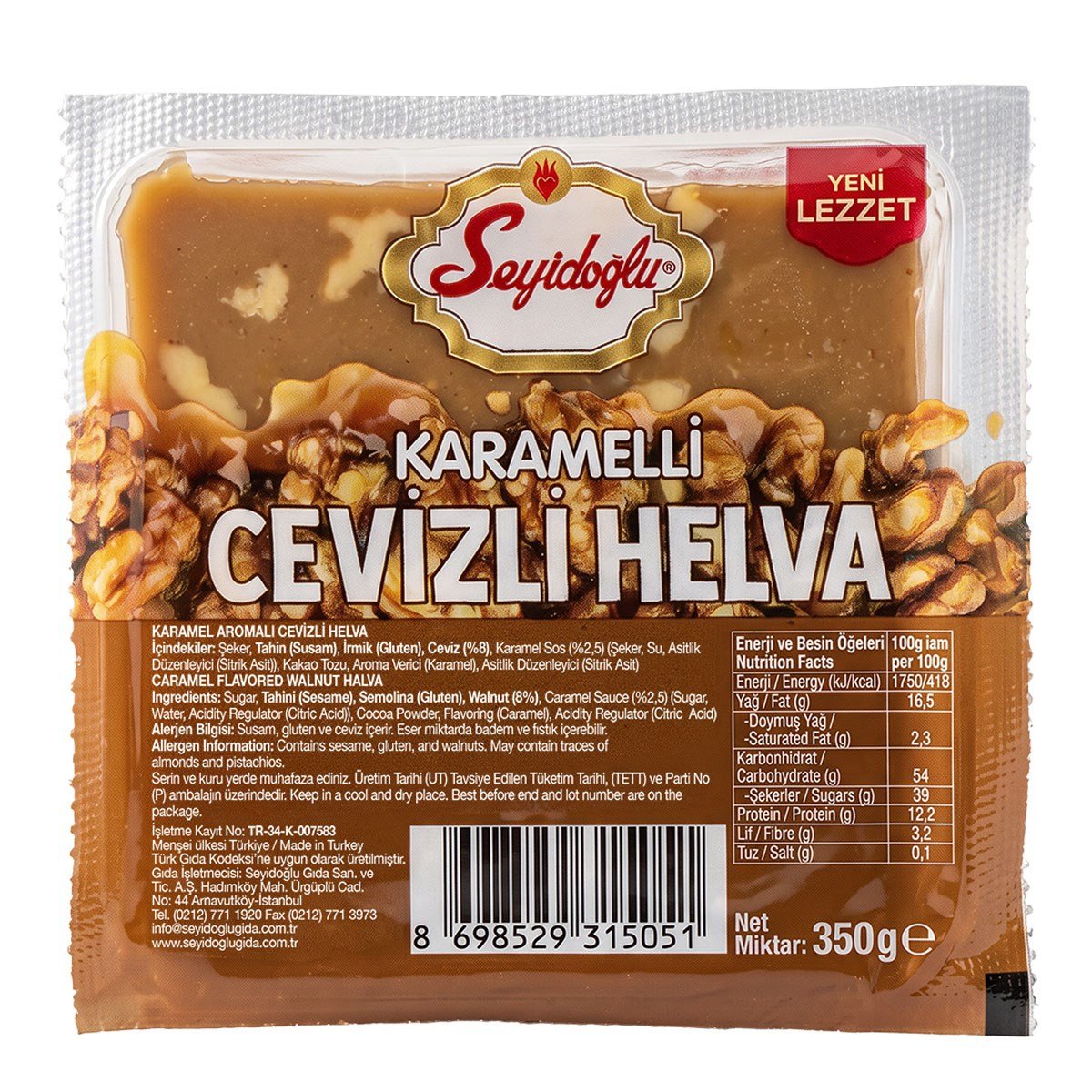 Seyidoğlu Karamelli Cevizli Yaz Helvası 350 gr