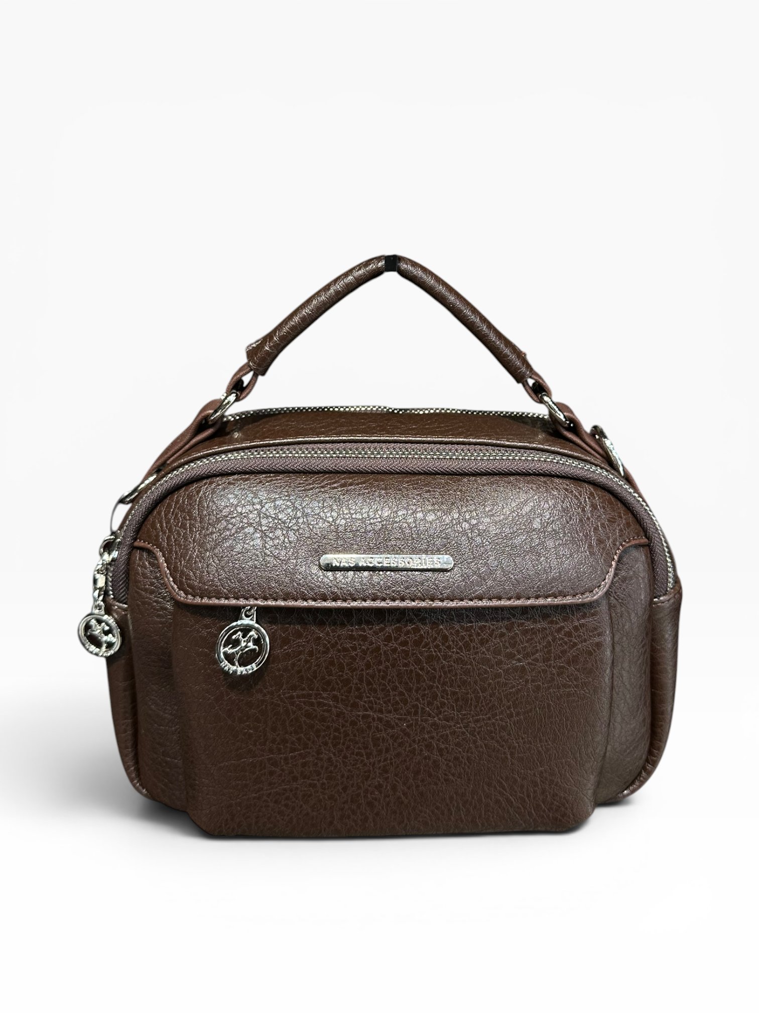 Nas Bag Elde Taşımalı ve Çapraz Askılı Kadın Omuz Çantası Kahve