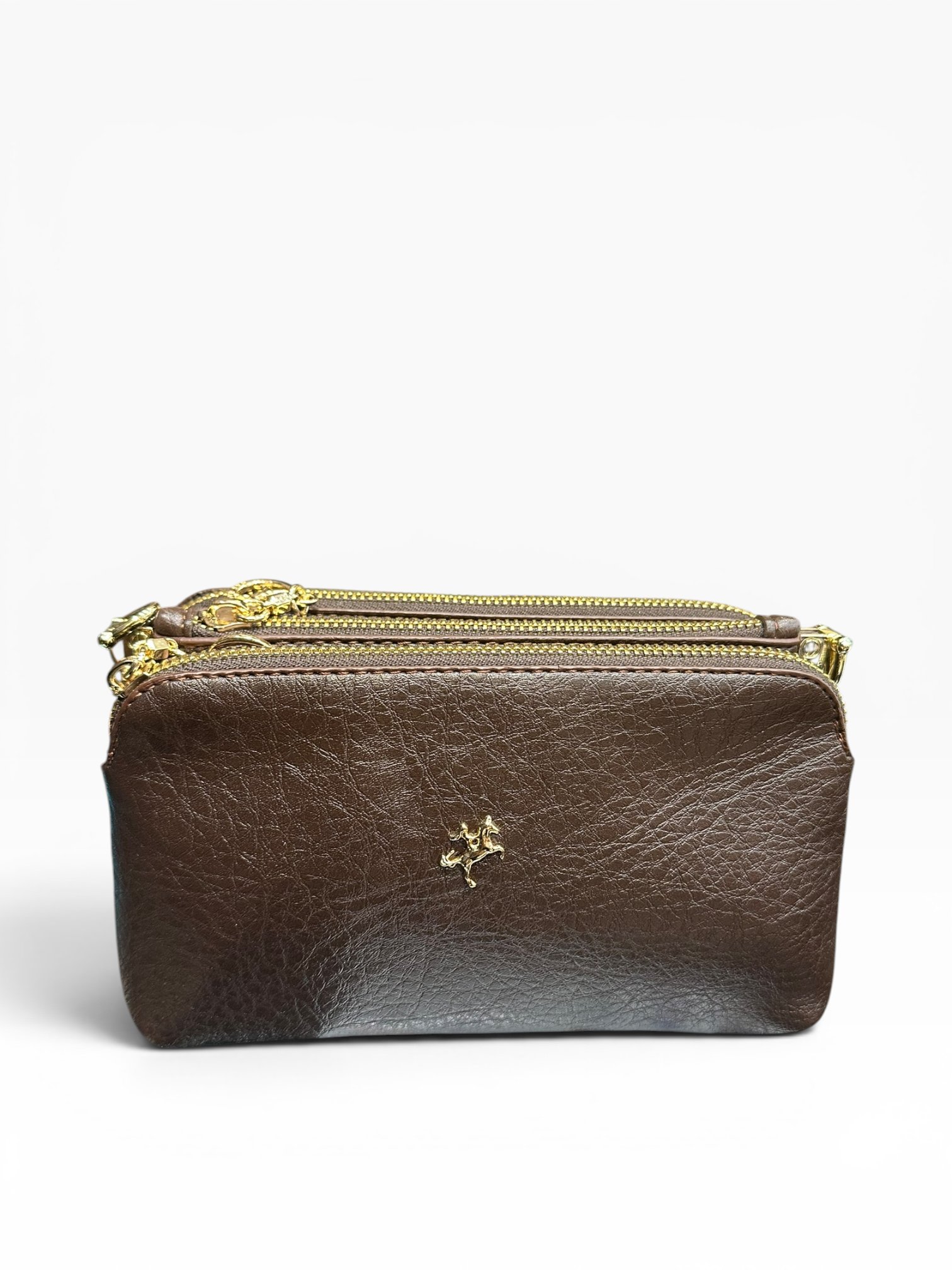 Nas Bag Mini Sade Çapraz Askılı Kadın Omuz Çantası Kahve