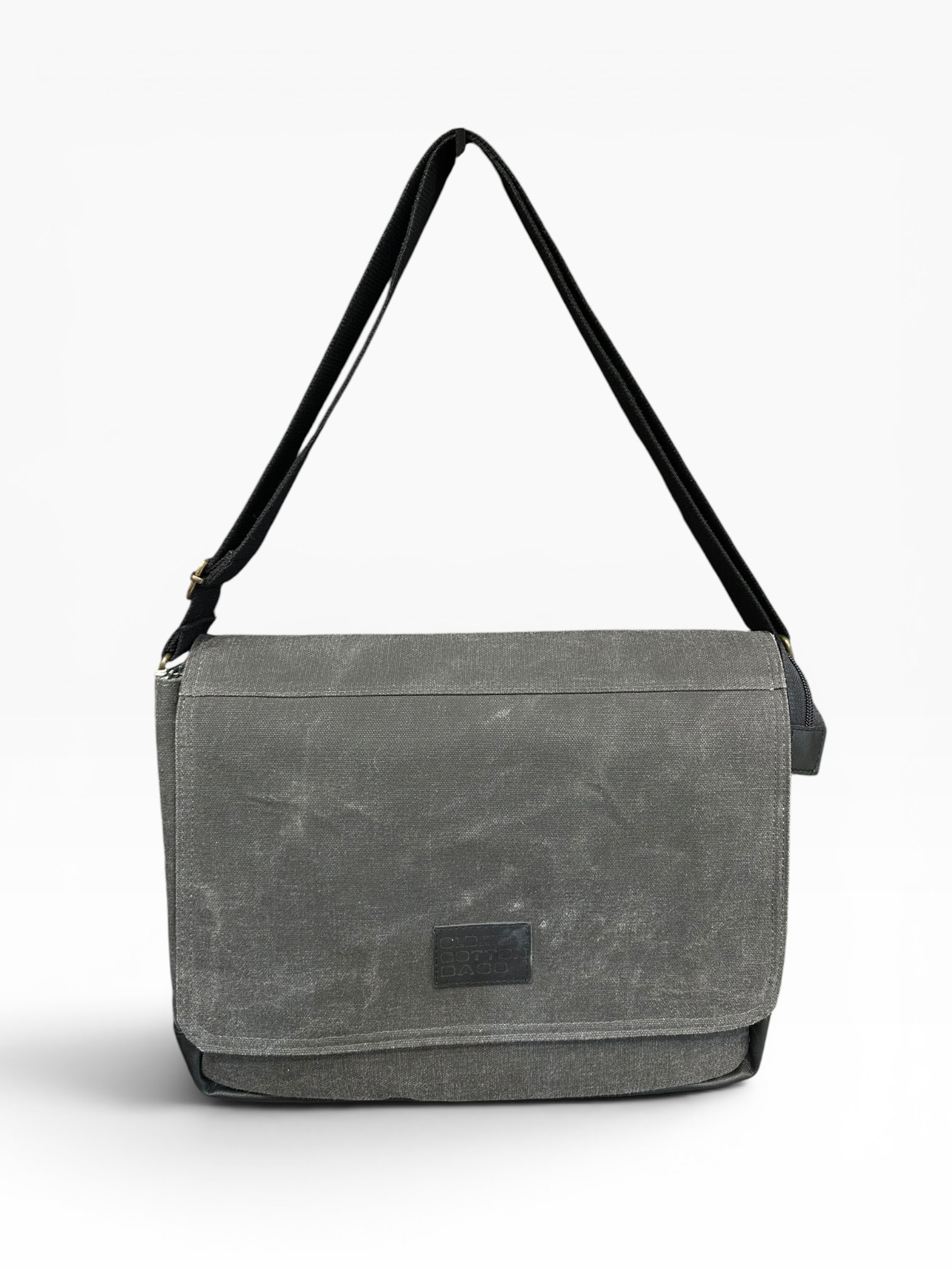 Old Cotton Cargo Kanvas Kumaş Postacı Omuz Çantası Unisex BOISE COMPUTER BAG 15.6'' Siyah