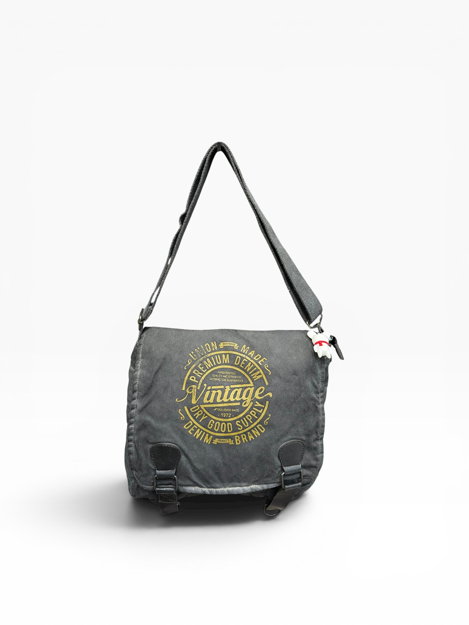 Old Cotton Cargo Kumaş Postacı Omuz Çantası Unisex San Diego Oil Antrasit