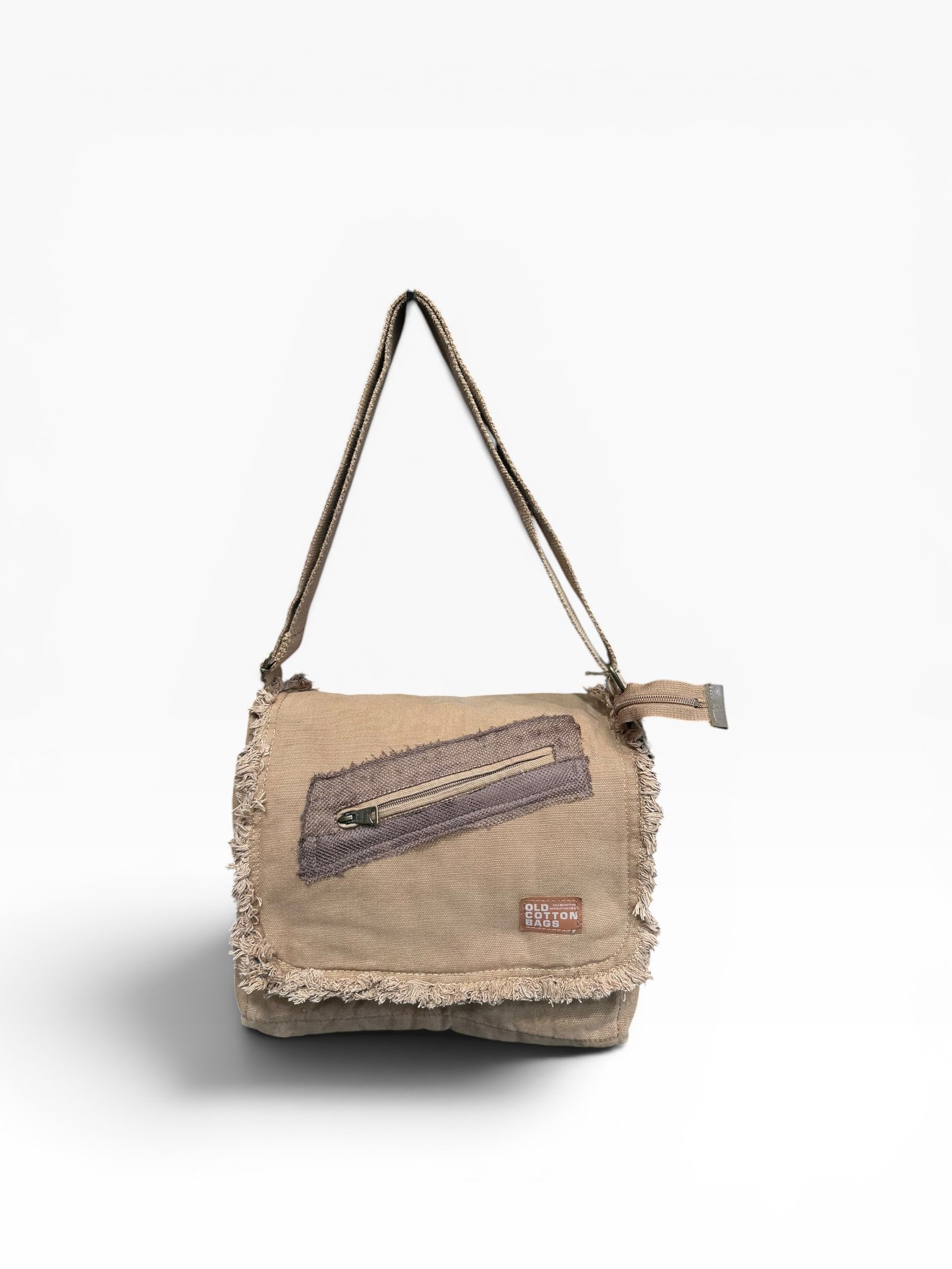 Old Cotton Cargo Kumaş Postacı Omuz Çantası Unisex Robbie Bag Camel