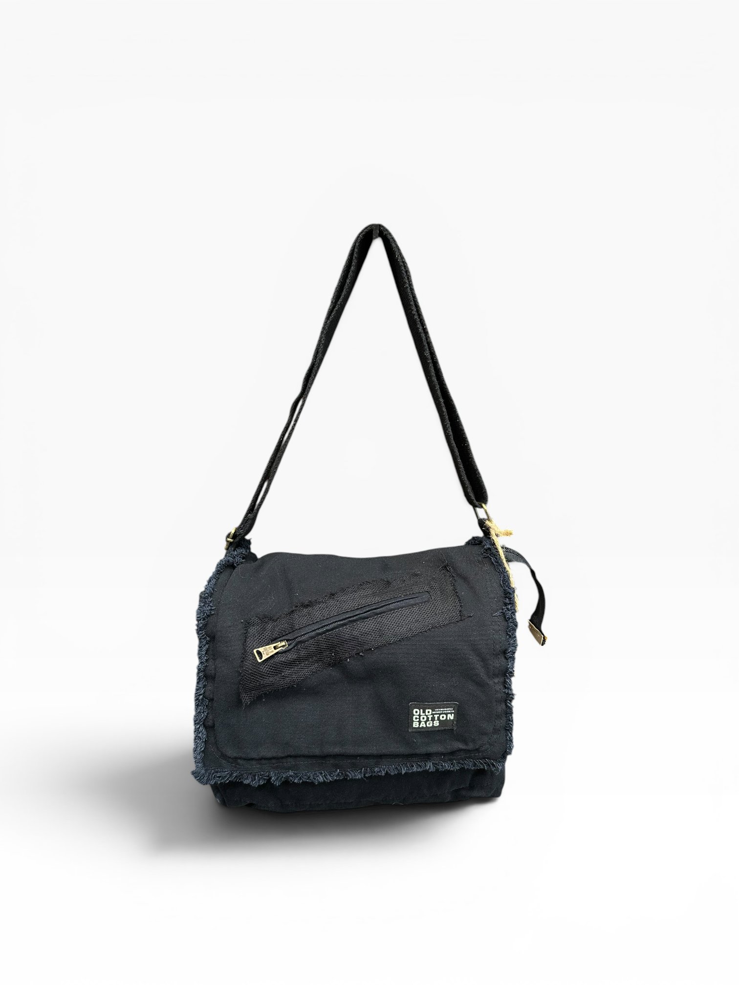 Old Cotton Cargo Kumaş Postacı Omuz Çantası Unisex Robbie Bag Füme