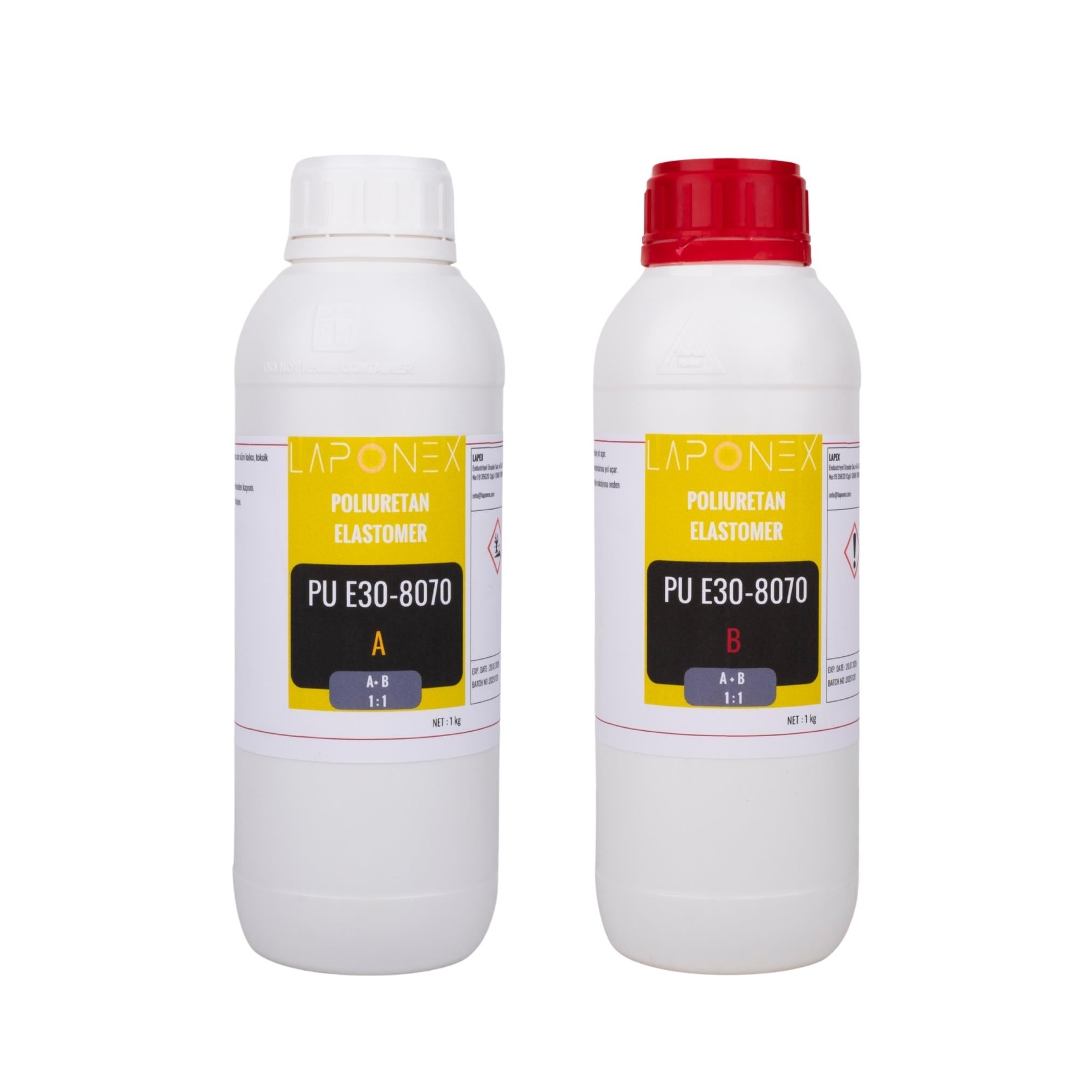 PU E30-8070 Polyurethane Elastomer 30 Shore Kalıp Döküm Esnek Poliüretan Reçine A+B 2 kg - 1522513007